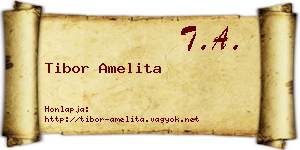 Tibor Amelita névjegykártya